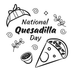 NATIONAL QUESADILLA DAY vector illustration