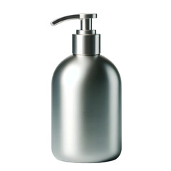 Modern brushed stainless steel soap dispenser with pump