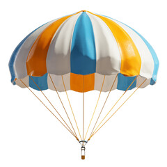 Obraz premium Colorful parachute for skydiving isolated on transparent background