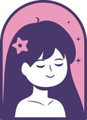 Cute cartoon black dog head, simple line art style.