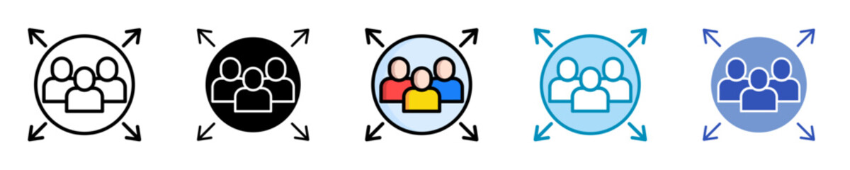 Team Expansion  Icon Set Multiple Style Collection
