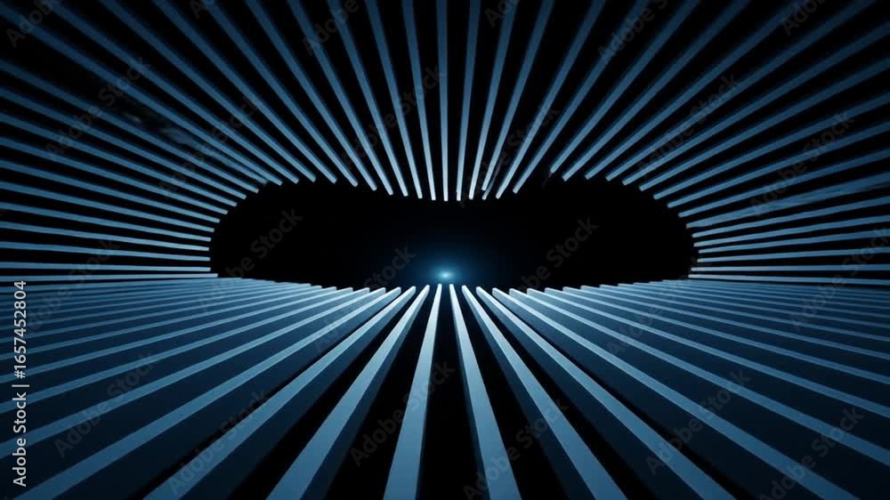 Aufkleber abstract blue light tunnel expansion animation for futuristic design projects background, with moder