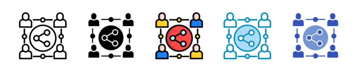 Shared Service Center  Icon Set Multiple Style Collection
