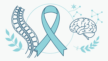 World Spina Bifida and Hydrocephalus Day Vector - Elegant Spine and Brain Illustration with Awareness Ribbon for Global Health Campaign