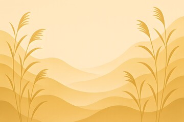 Abstract waves inspired by reed flowers background