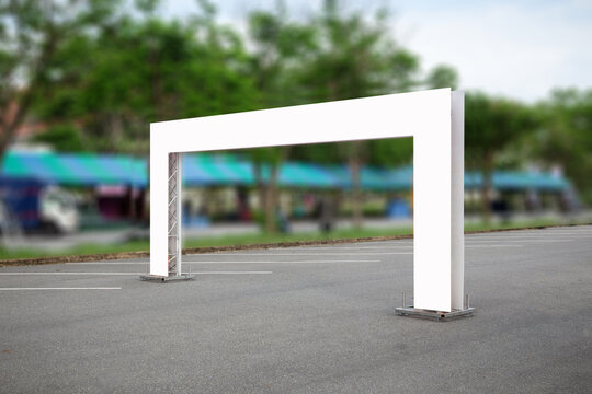 Blank Inflatable square Arch Tube or Event Entrance Gate in the park