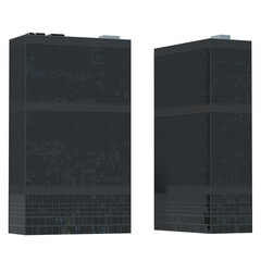 Modern skyscrapers with reflective glass facades