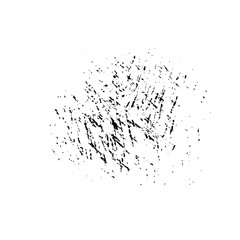 Abstract Black Ink Splatter on White Background