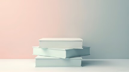 Stack of Books on a Shelf