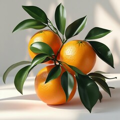 tangerines on a branch