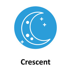 Crescent Vector icon which can easily modify or edit