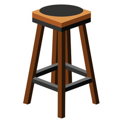 design wooden bar stool black