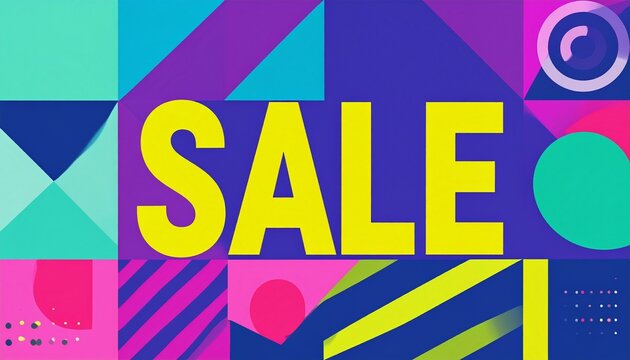 カラフルなSALEバナー　sale banner