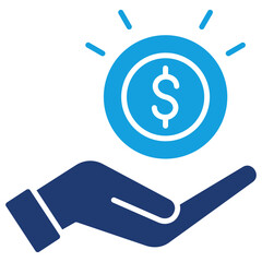 Savings  Flat Blue Icon