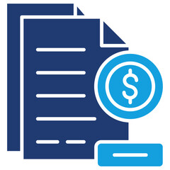 Tax Flat Blue Icon