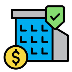 Insurance Company Outline Icon