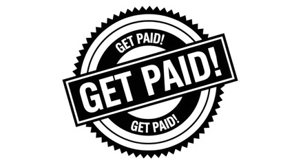 Get paid stamp isolated on transparent background