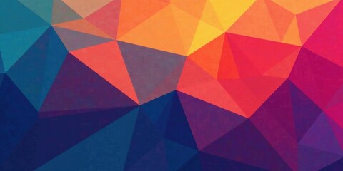 Abstract Colorful Geometric Polygon Background Design Featuring Vibrant Hues and Interlocking Shapes