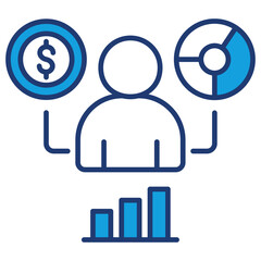 Personal Finance Blue Icon