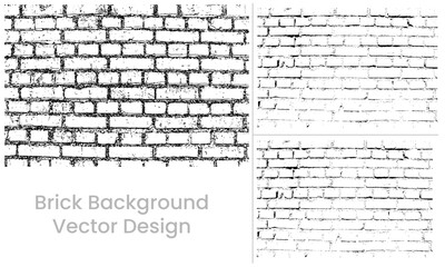 Obraz premium Brick wall background vector design, brick wall, 