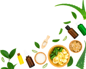  Herbal Skincare Cosmetics Flat Lay