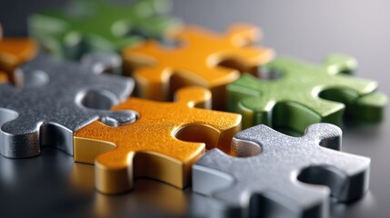 Custom Solution. Personalized Puzzle Pieces with Unique 3D Illustration