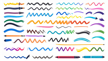 Brushstroke Emphasis Line Set