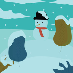 A Frosty Winter Day icon illustration background