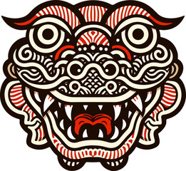 Vector sketch of a crocodile head logo icon symbol illustration design of a dragon with fangs in a classic ethnic style, vintage, traditional, abstract, modern