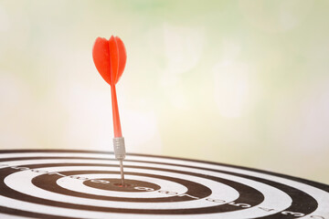 Targeting the business concept, Darts board close up