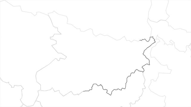 Indian Map Showing Bihar State  detail view animation