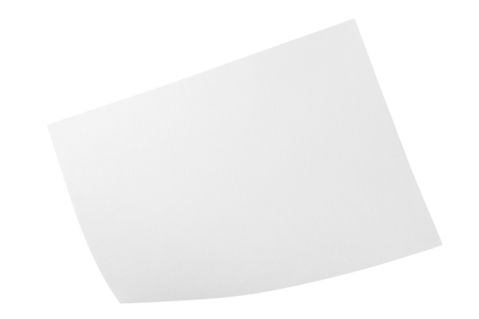 pile blank white paper flying, empty note leaf or leaflet in motion mockup, sheet falls and twists isolated on white with clipping path.