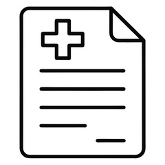 Fototapeta premium simple outline icon of a medical file