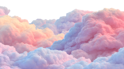 Pastel Clouds, isolated on transparent background