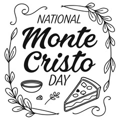 NATIONAL MONTE CRISTO DAY vector illustration