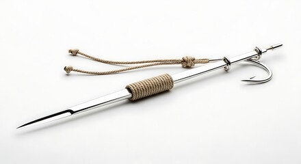 stainless steel fishing gaff hook with rope