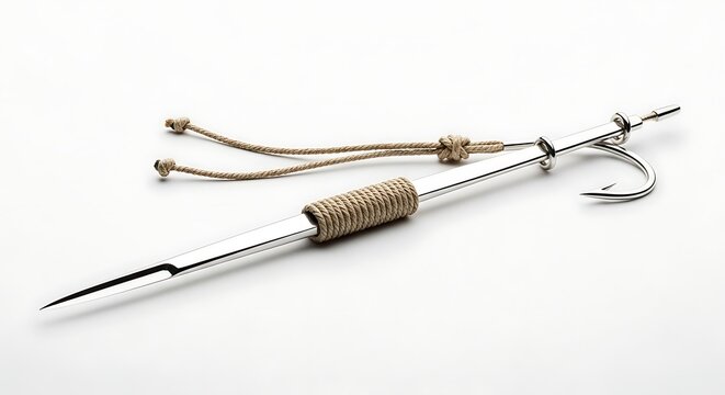 stainless steel fishing gaff hook with rope