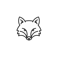Obraz premium An elegant line art illustration of a fox head.