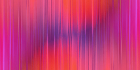 Rich pink, and violet hues on a black base glass gradient with soft peach abstract background, digital artwork featuring vertical, flowing bands that blend from dark indigo to fiery red.
