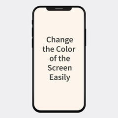 Smartphone Mockup with Editable Screen Color Option Illustration