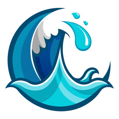 Splashing Sea Wave Vector