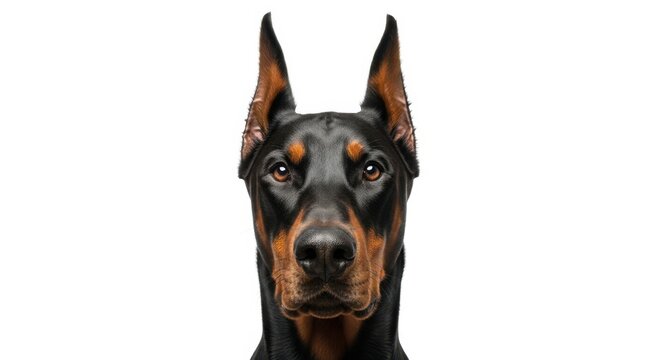 Majestic Doberman Pinscher Dog Portrait Close Up