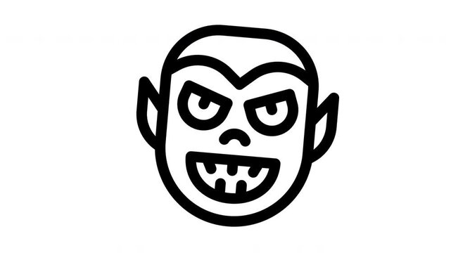 dracula minimalist line animation