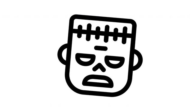 frankenstein minimalist line animation