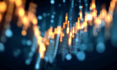 
A stock market graph with an upward trend, representing the strong growth of capital investment in and reflecting their growing confidence a promising investment for the future