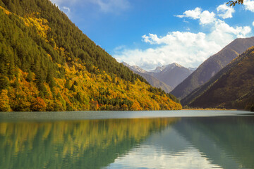 lake in the mountains jiuzhaigou