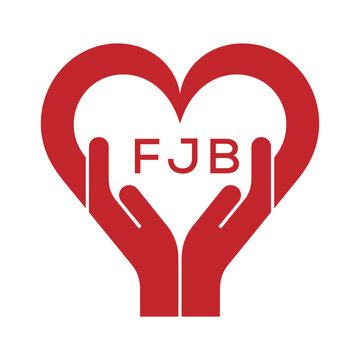 FJB Heart Care Logo &ndash; Charity, Healthcare and Community Support Icon. FJB Letter Logo.
