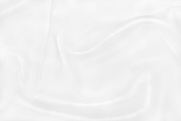 White fabric texture background, detail of silk or linen pattern.