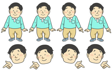 下を指さす男性スタッフ