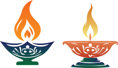 Diwali Diya with Diwali wish